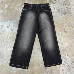 NWT Vintage Y2K Southpole Faded Black Baggy Denim Jeans Sz 36 Skater Grunge - Picture 1 of 7