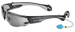 Gafas de seguridad ReadyMax con protección auditiva incorporada nuevas marcos negros antiniebla - Imagen 1 de 7