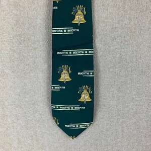 Vintage Krawatte 70er Jahre Wembley grün Polyester breite Krawatte patriotisch amerikanisch USA - Bild 1 von 6