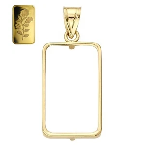 Solid 14k Bezel frame for 5 Gram PAMP Suisse Rosa rose Gold Bar - Picture 1 of 1