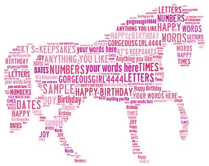 word art personalised gift present keepsake horse horsey pony horserider mum  - Picture 1 of 1