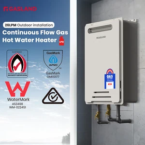 Gasland 26L Continuous Flow Outdoor Water Heater Propane Gas Instant WaterSystem - Picture 1 of 10