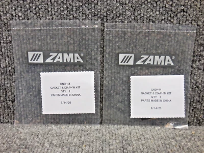 (2) Новый оригинальный производитель подлинный заводской Zama GND-44 карбюратор прокладка и диафрагма набор - Изображение 1 из 2
