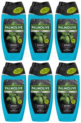6 PALMOLIVE мужчин SPORT 3 в 1 шампунь душа гель мяты и кедра листья масла 250 мл - Изображение 1 из 3