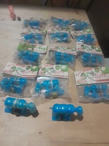 NOS Lot of 4 Blue Vintage SPACE Walking Dog RAMP WALKER Walking Toys [STILL BAG] - Picture 1 of 8