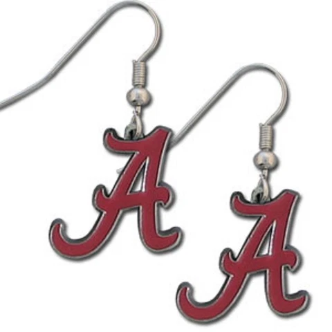 Alabama Crimson Tide Script 'A' Dangle Earrings- 10% Discount On Multiple Pairs! Cover