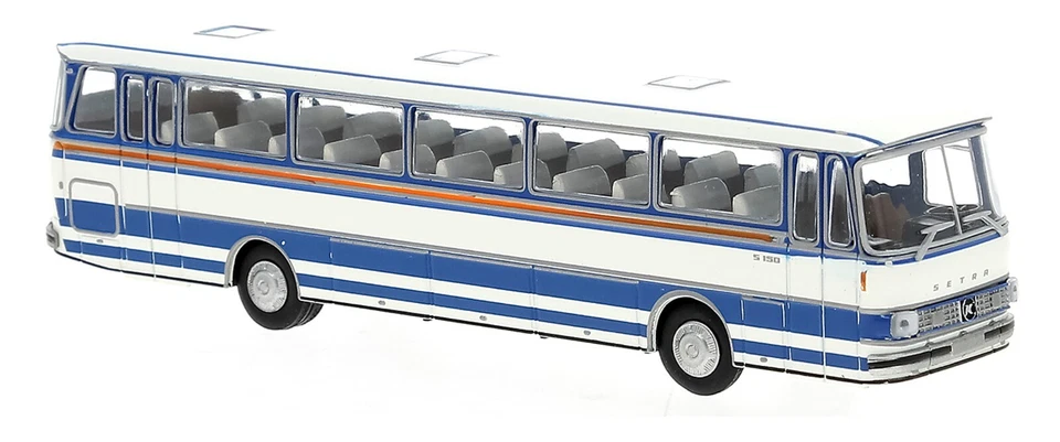 Brekina 56051 Setra S 150 H CORRIERA bianco / blu   HO 1:87 - Immagine 1 di 1