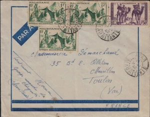 MAURITANIE - ATAR - LE 11 JANVIER 1942 - LETTRE MILITAIRE POUR TOULON - FRANCE - - Picture 1 of 1