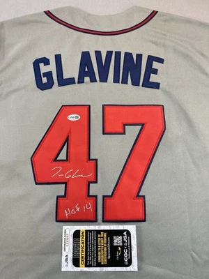 ATLANTA BRAVES- TOM GLAVINE AUTOGRAPH 1995 WORLD SERIES JERSEY JSA CI33693 - Image 1 of 4