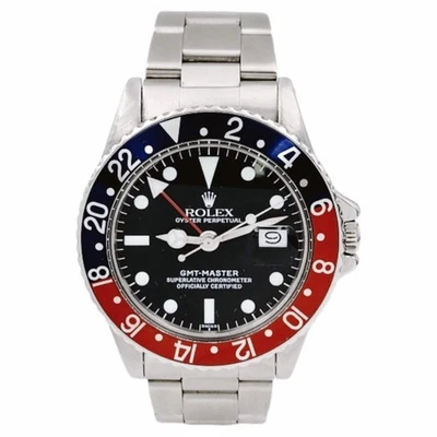 1967 Rolex 40mm GMT Master Vintage Steel Watch w/Black Dial & Pepsi Bezel (1675) - Image 1 of 4