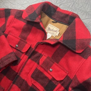 Vintage Woolrich Men's Wool Buffalo Plaid Cruiser Coat Hunting Jacket Size 40 R - Picture 1 of 16