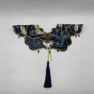 Scialle Hanfu mantello cinese studente universitario laurea con colletto finto ricamato - Foto 1 di 6