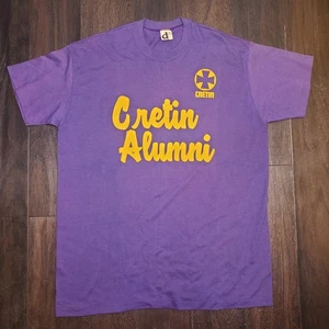 Vintage 80s Cretin Derham Hall Alumni Single Stitch T Shirt XL - Picture 1 of 8