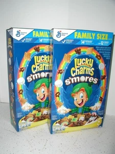 2 BOXEN! Glücksbringer Smores Frühstück Müsli mit Marshmallows Familie Größe 18 Unzen - Bild 1 von 3