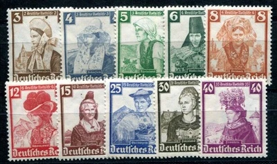 GERMANY 1935 588-597 * FLAWLESS SET costumes complete (09507 - Image 1 of 2