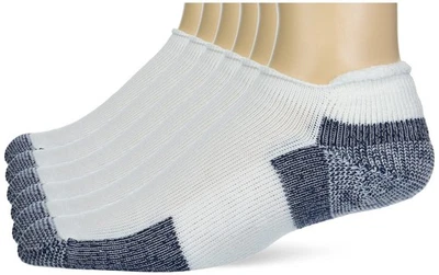 Calcetines para correr Max Cushion J Rolltop unisex para adultos, blancos/azul marino (6 pares), grandes... Foto 1 de 4