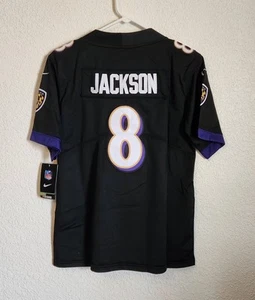 YOUTH BALTIMORE RAVENS Lamar Jackson #8 Black Stitched Jersey SZ M (10/12) NWT - Picture 1 of 3