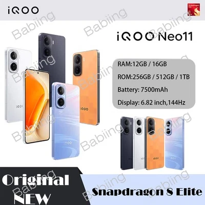 Vivo iQOO Neo11 5G Smartphone 6.82'' 144Hz Snapdragon 8 Elite 7500mAh 100W 50MP - Image 1 of 4