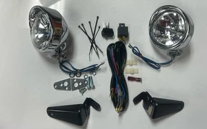 Chrome 3 1/2" Halogen Driving Light Kit For Victory Cross Country 30-101 - Picture 1 of 4