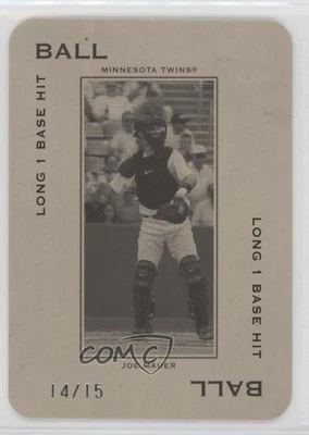 Donruss Throwback Threads 2005 Polo Grounds bola larga 1 base golpe/15 Joe Mauer Foto 1 de 2