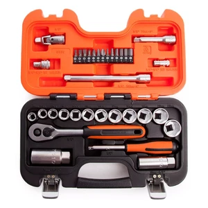 Bahco S330 3/8 Drive Socket Set 34 Piece with 1/4 Screwdriver Bits - Picture 1 of 4