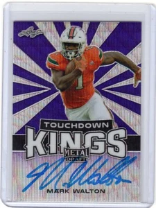 2018 Leaf Metal Mark Walton Touchdown Kings Purple Wave Auto Autograph #14/15 - Picture 1 of 1