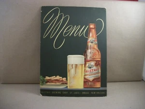 Vintage Falstaff Brewing Corp. Menu/Menu Cover St Louis - Omaha - New Orleans - Picture 1 of 4