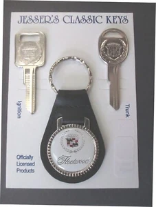 White 32H1 Cadillac FLEETWOOD Classic Chrome A/B Keys 1983 1984 1985 1986 - Picture 1 of 7