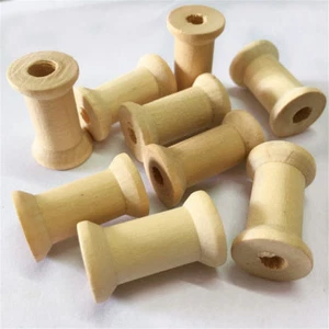 20pcs Wooden Empty Thread Spools Reels Bobbins for Sewing Ribbons Craft 27X16mm - Picture 1 of 4