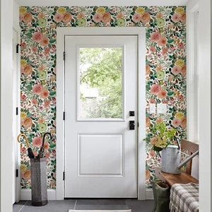 Wallpaper Multicolor Watercolor Floral Sticker Peel and Stick Decal 28.22sq ft - Picture 1 of 9