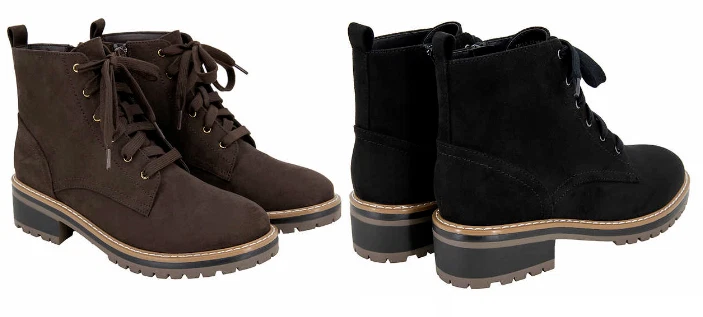 NEW!! Kensie Women's Kasha Padded Footbed Lace Up Boots Variety - Image 1 of 1