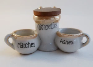 Cigarettes Matches Ashes Ceramic Toilet Ashtray Figurine Statue Sculpture 4" - Picture 1 of 8
