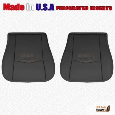 Cadillac SRX 2004 2005 2006 parte inferior de conductor y pasajero cubierta de asiento de cuero negra Foto 1 de 4