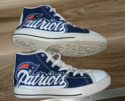 Zapatos para mujer New England Patriots de lona con estampado de caña baja talla 9 Foto 1 de 4