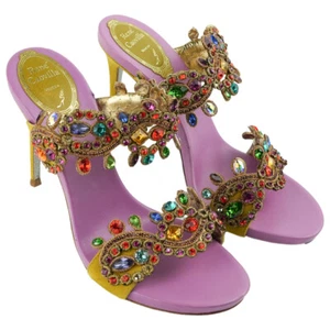 Rene Caovilla Sandals, Women, Shoes, Glitter, Multicolour, 37 EU - Picture 1 of 1