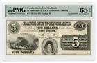 1800s $5 Bank of New-England at Goodspeeds Landing - CONNECTICUT Note PMG 65 EPQ