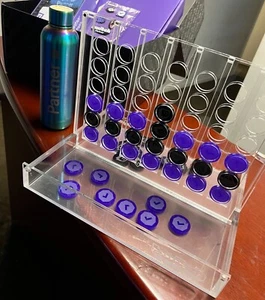TWITCH Branded Connect Four In A Row Game Lucite & Acrylic Brand New No Box - Picture 1 of 3