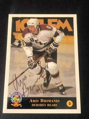 1994 Classic Pro Hockey Prospects Aris Brimanis #138 Rookie RC AUTO - Image 1 of 2
