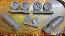 1/32 F-80 SHOOTING STAR RESIN WHEELS & BOMBS & EJECTOR SEAT & PHOTO ETCH PARTS