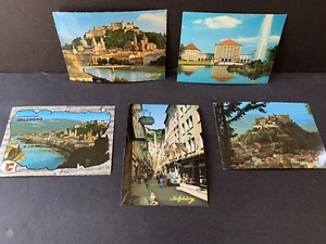 Vintage Lot of 5 1968 Unposted Postcards Salzburg, Austria - Picture 1 of 11