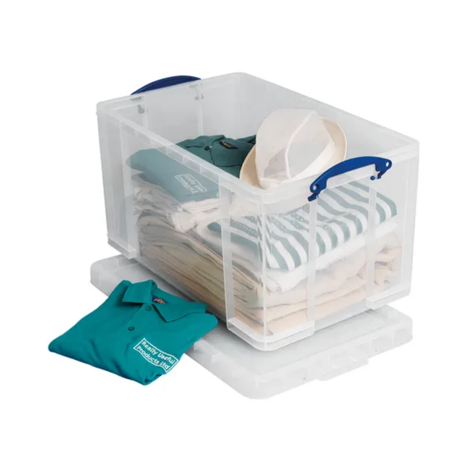 Really Useful Clear 84 litre Plastic Storage Box - Free Next Day Delivery - Image 1 of 1
