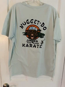 T-shirt maglietta manica corta uomo Ohana Surf Shop taglia Large blu chiaro "Pepita" - Foto 1 di 7