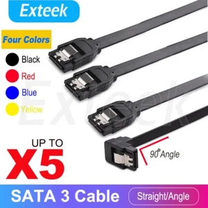 39cm SATA 3 III 3.0 Data Cable 6Gbps For HDD SSD with Angle and Lead Clip - Picture 1 of 20