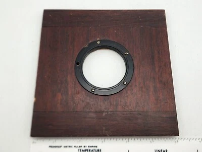 Vintage Deardorff 50mm Threaded Hole 6"x6" 151.5mm Square Lens Board for 8x10 - Image 1 of 4