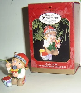 NEW Hallmark Ornament 1999 Keepsake Collector's CLUB Arctic ARTIST Elf ELVES  - Picture 1 of 4