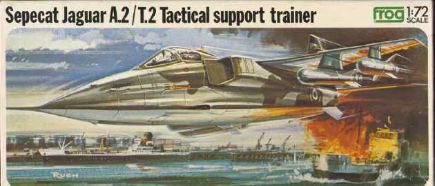 1974 Vintage Frog 1/72 Sepecat Jaguar A.2/T.2 Tactical Support Trainer - Immagine 1 di 1