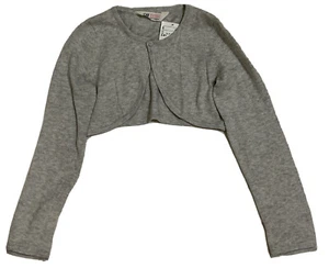 H&M Girls Short Cardigan Light Grey Size 6-8 NEW - Picture 1 of 1