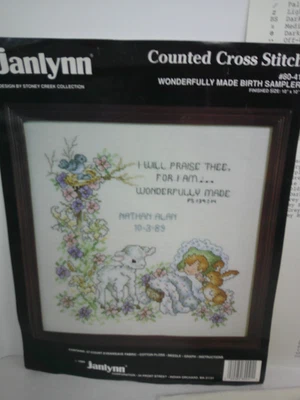 Janlynn Kit Punto de Cruz 80-41 Maravillosamente Hecho Muestra de Nacimiento 10x10 Stoney Creek Foto 1 de 2