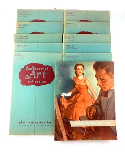 Art Instruction Inc Commercial Art and Design 11 Book Lot Vintage Lessons 1950s - Picture 1 of 15