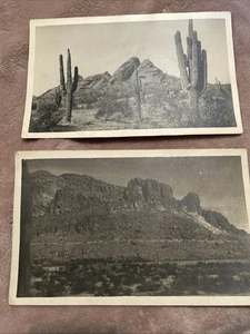 2 Original Vintage Photos 1942 On The Road To Tucson From New Mexico See Photos! - Picture 1 of 5